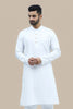 Bluesaanchi Men's White Matka Silk Kurta Set - Veshbhoshaa