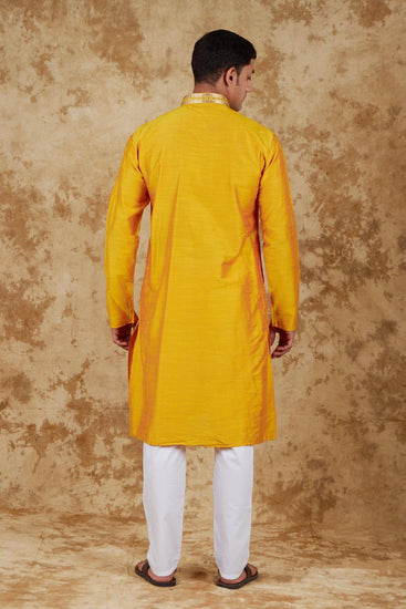 Bluesaanchi Mirror Magic Yellow Men's Kurta Set - Veshbhoshaa