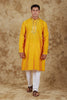 Bluesaanchi Mirror Magic Yellow Men's Kurta Set - Veshbhoshaa