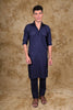 Bluesaanchi Navy Pathani Kurta with Trouser Pant - Veshbhoshaa