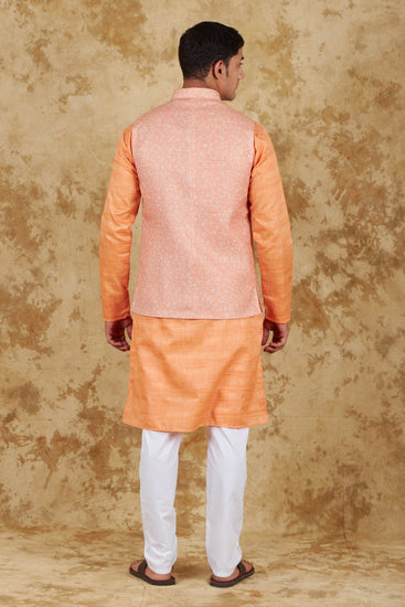 Bluesaanchi Orange Waistcoat set - Veshbhoshaa