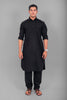 Bluesaanchi Pathani Black Color Kurta with Trouser Pant - Veshbhoshaa