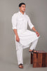 Bluesaanchi Pathani White Color Kurta with Trouser Pant - Veshbhoshaa