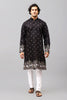 Bluesaanchi Phulkari Floral and Sequins Embroidered Kurta Set for Men Black Color - Veshbhoshaa