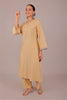 Bluesaanchi Women's Beige Kurti Pajama Set - Veshbhoshaa