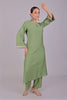 Bluesaanchi Women's Light Green Kurti Pajama Set - Veshbhoshaa