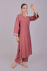 Bluesaanchi Women's Mauve Kurti Pajama Set - Veshbhoshaa