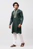 Bluesaanchi Zari Embroidered Kurta Set for Men Green Color - Veshbhoshaa