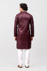 Bluesaanchi Zari Embroidered Kurta Set for Men Maroon Color - Veshbhoshaa