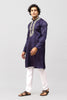 Bluesaanchi Zari Embroidered Kurta Set for Men Purple Color - Veshbhoshaa