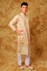 Bluesaanchi Zari Work Beige Kurta with Trouser Pajama - Veshbhoshaa