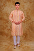 Bluesaanchi Zari Work Peach Kurta with Trouser Pajama - Veshbhoshaa