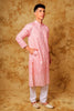 Bluesaanchi Zari Work Pink Kurta with Trouser Pajama - Veshbhoshaa