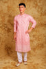 Bluesaanchi Zari Work Pink Kurta with Trouser Pajama - Veshbhoshaa