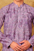 Bluesaanchi Zari Work Purple Kurta with Trouser Pajama - Veshbhoshaa