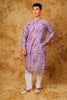 Bluesaanchi Zari Work Purple Kurta with Trouser Pajama - Veshbhoshaa