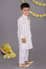 White Mirror Work Embroidery Kurta Set – Elegant & Classic for Your Little One - Veshbhoshaa