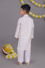 White Mirror Work Embroidery Kurta Set – Elegant & Classic for Your Little One - Veshbhoshaa