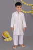 White Mirror Work Embroidery Kurta Set – Elegant & Classic for Your Little One - Veshbhoshaa