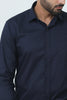 Men Blue Poly Cotton Shirt - Veshbhoshaa