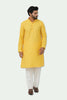 Men Mango Yellow Khadi Kurta Set - Veshbhoshaa