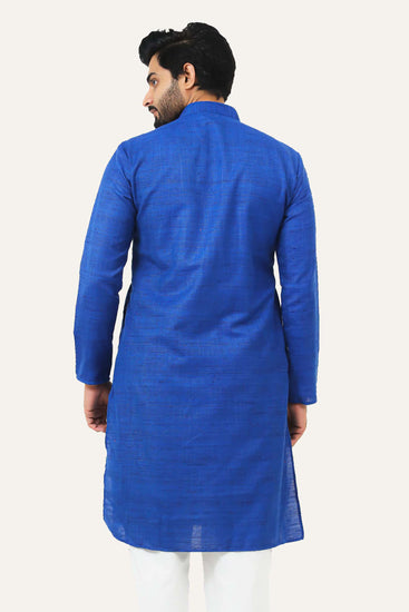 BLUESAANCHI MEN'S BLUE KHADI KURTA SET