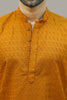 BLUESAANCHI Men's Mustard Murli Chikan Work Kurta Set / Kurta Set For Men's