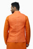 BLUESAANCHI Orange print Waistcoat For Men's/ men waistcoats