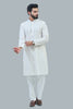BLUESAANCHI Men's Mirror Work Embroidery Designs White Color Kurta Set / BUY Ethnic White Kurta for mens