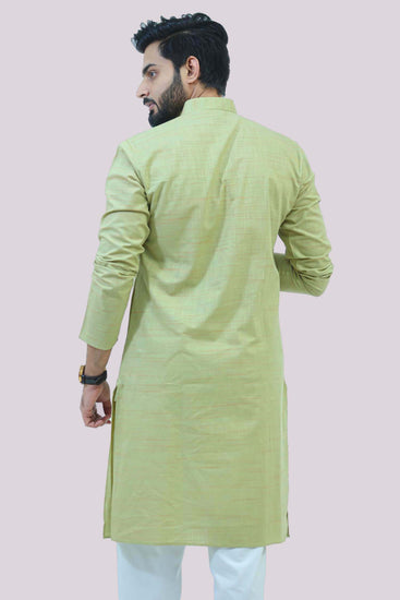 BLUESAANCHI Men's Khadi Texture Pista Kurta Color Kurta Set / BUY Ethnic Casual Party Wear Pista Kurta Kurta set for mens