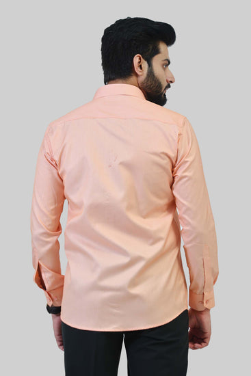BLUEBIRD Men Orange Color Regular Fit Formal Shirt For Men's, / Buy Formal Orange Shirt 