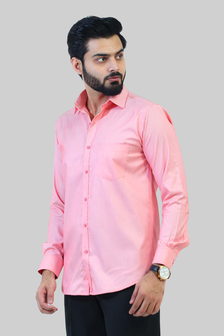 Veshbhoshaa's Bluebird Dark Pink Formal Shirt For Men