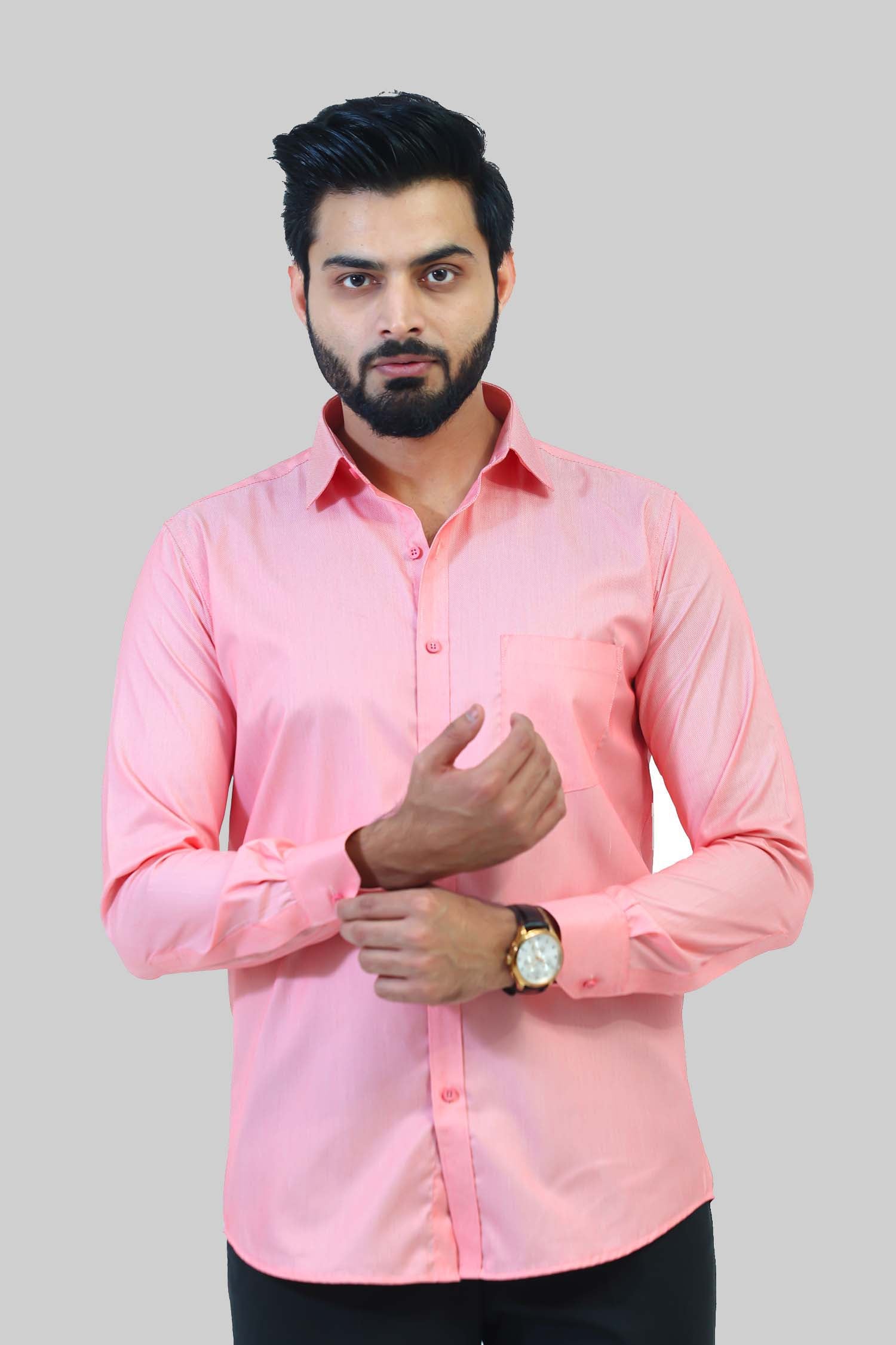 Veshbhoshaa's Bluebird Dark Pink Formal Shirt For Men