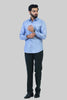 Veshbhoshaa's Bluebird Dark Blue Formal Shirt For Men
