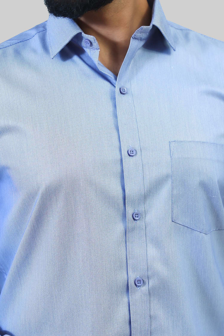 Veshbhoshaa's Bluebird Dark Blue Formal Shirt For Men