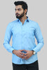 Men's Sky Blue Relaxed Fit Shirt For Men's