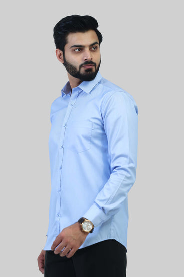Men Blue Formal Shirt - Veshbhoshaa.com