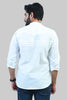 BLUESAANCHI Men's Casual Regular Fit Short Kurta For Men's / BUY Ethnic White Mandarin Collar Kurta For Mens